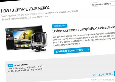 Update GoPro Hero4 Firmware