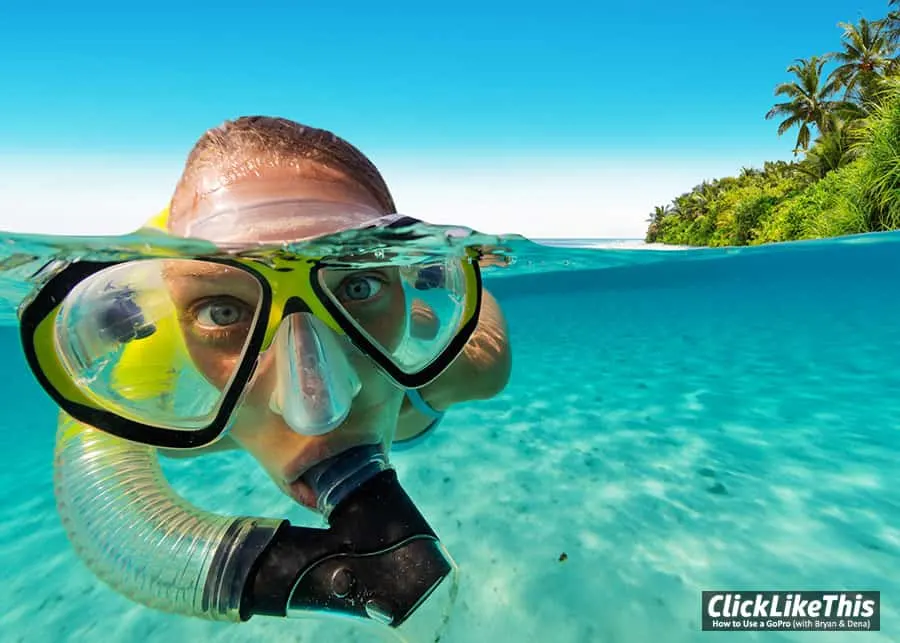 Half underwater GoPro photos