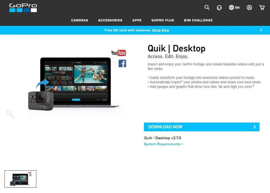 Quik Desktop Gopro video editor