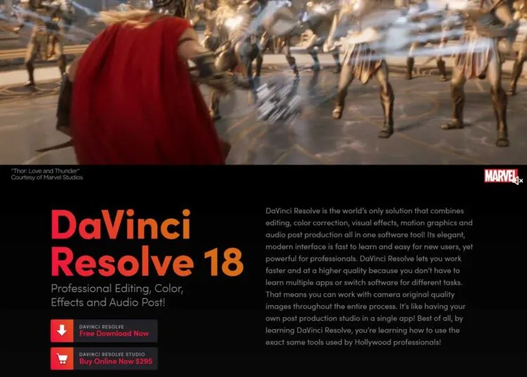 davinci resolve 18 screenshot