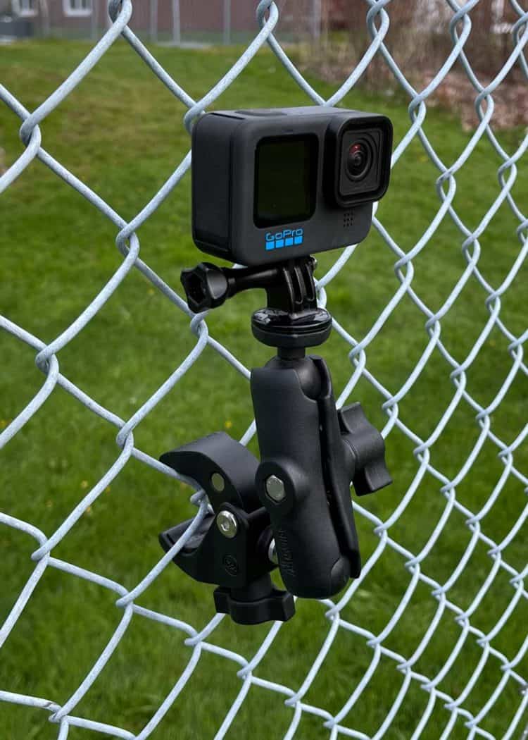 GoPro chain link fence mount