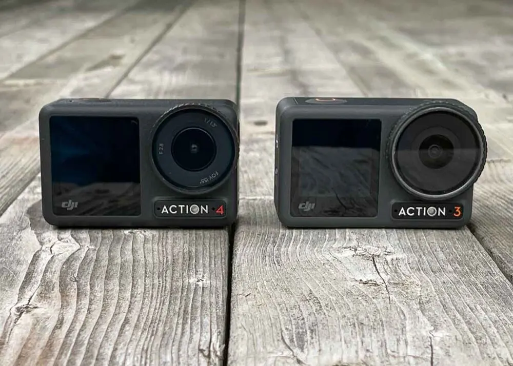 DJI action 4 vs action 3 side by side