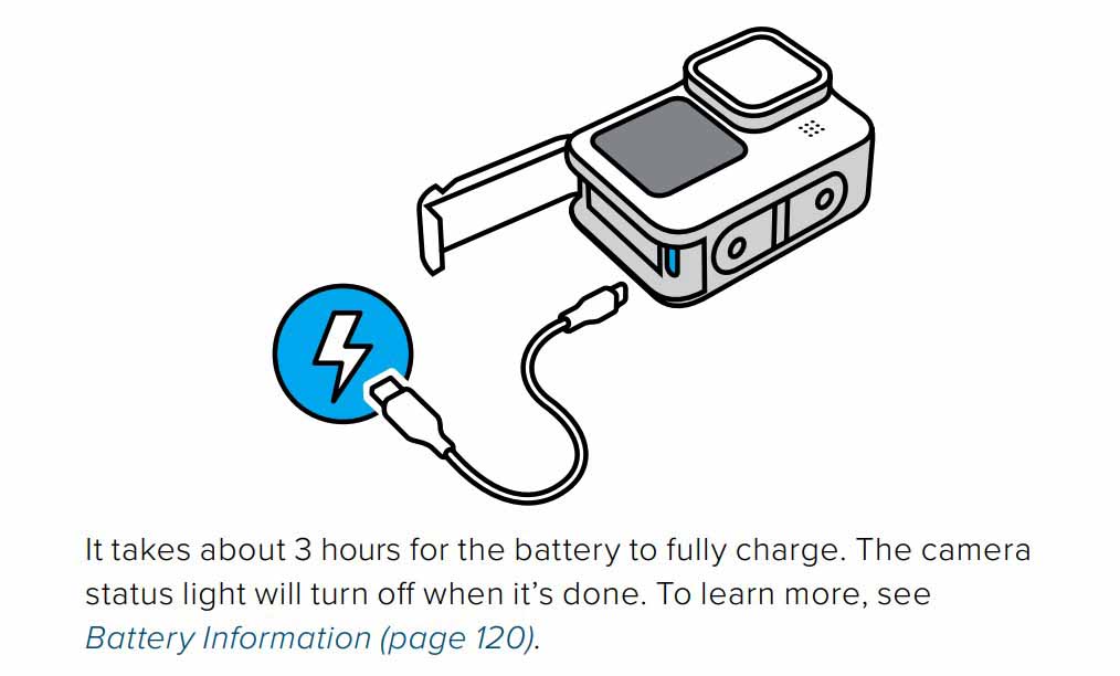 gopro hero 11 charging red light